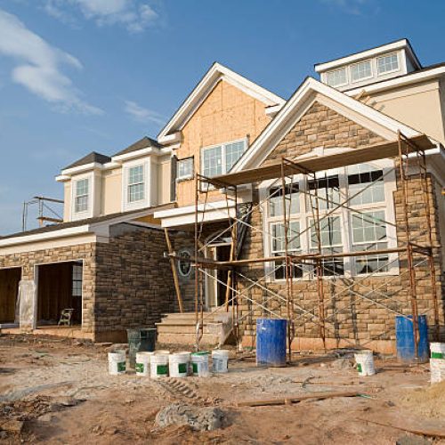 A large housing development being completed